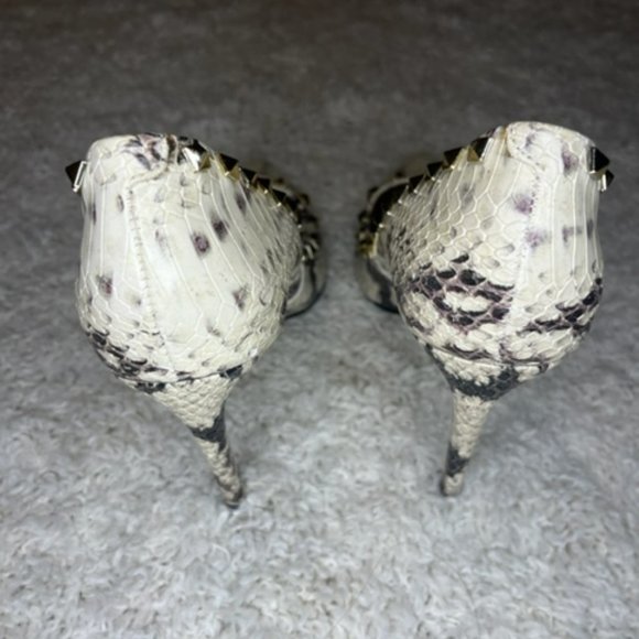 Steve Madden Snakeskin Proto Studded Stiletto Heels - Picture 9 of 10